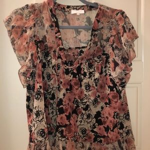 Lucky Brand Floral Peasant Blouse Small Never Worn
